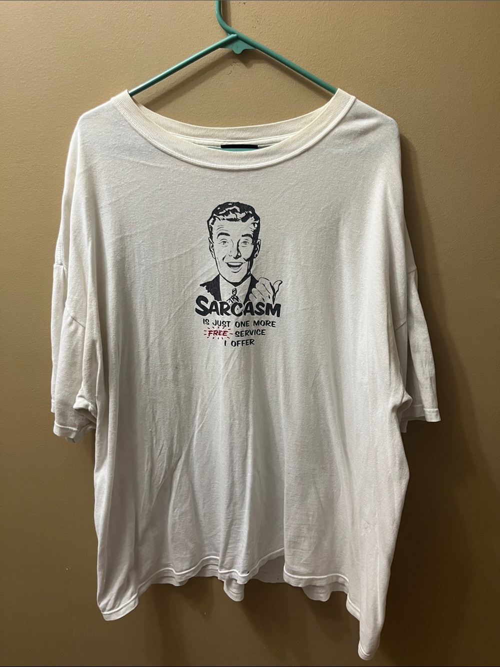 No Boundaries White Graphic 'Sarcasm' Short-Sleeve Tee